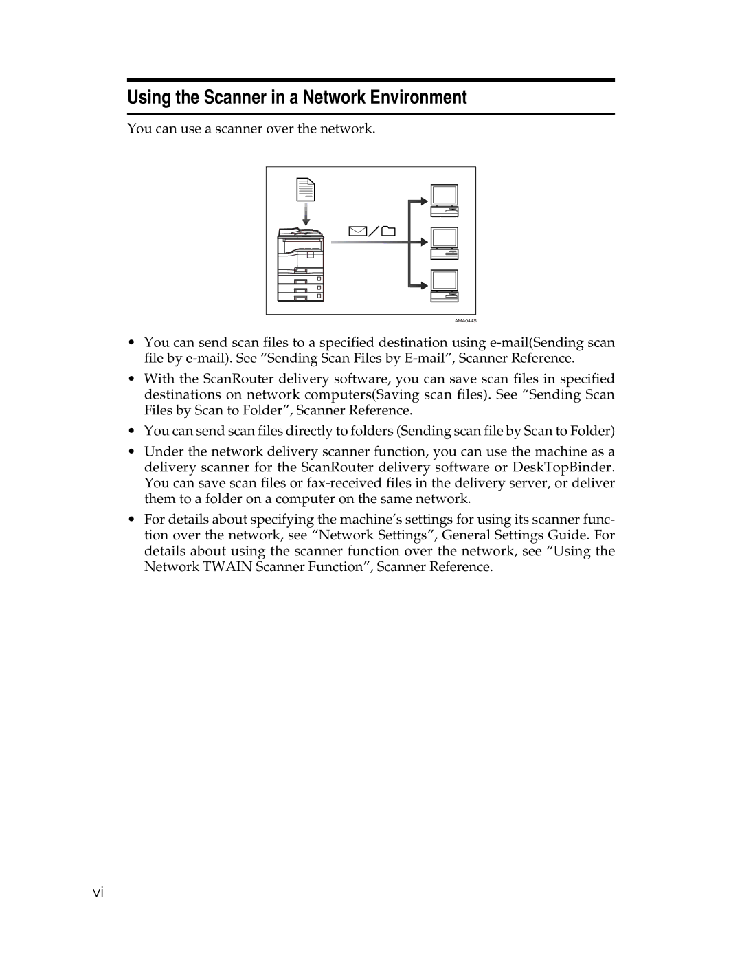 Ricoh 615C appendix Using the Scanner in a Network Environment 