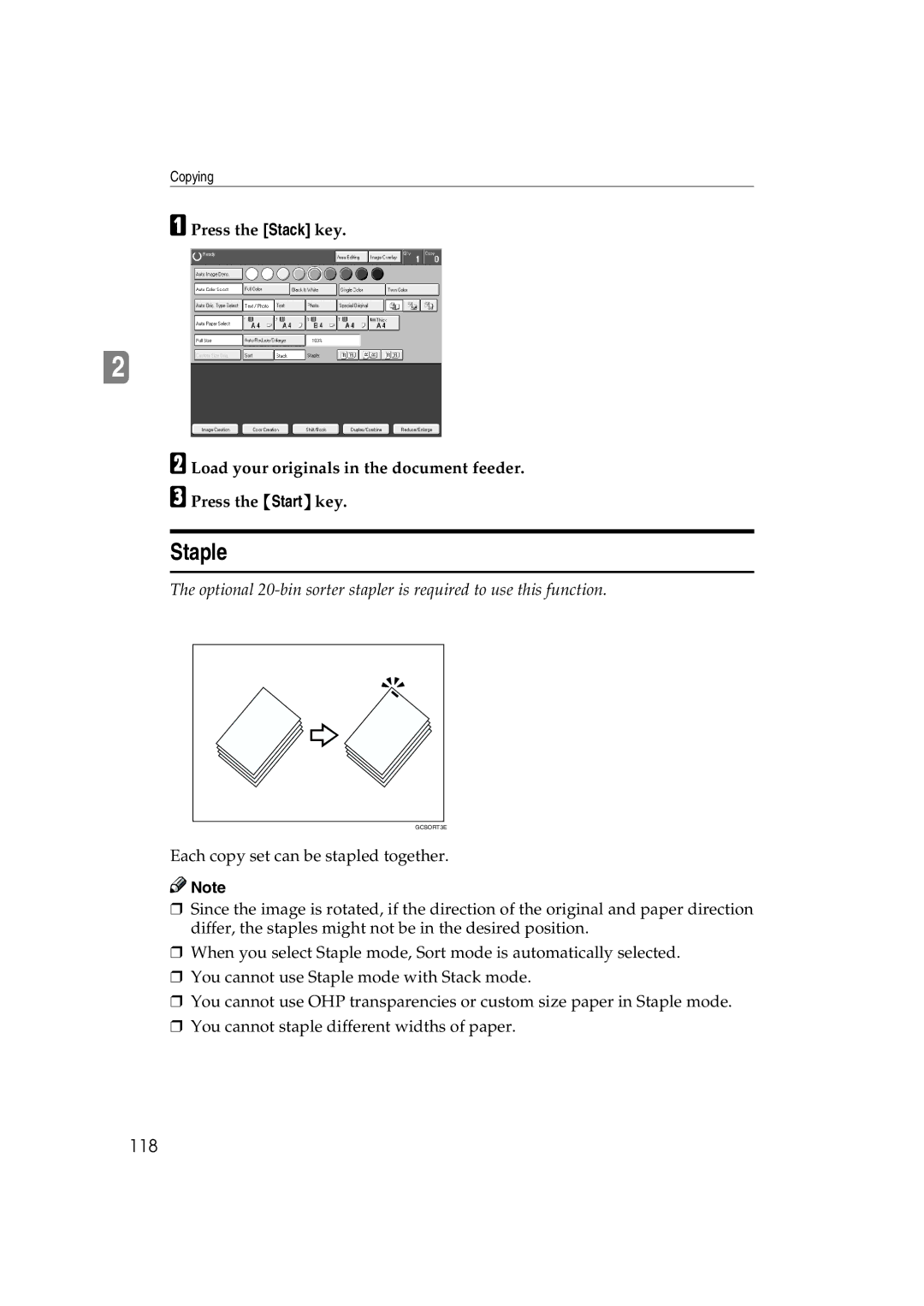 Ricoh 6513 manual Staple, 118 