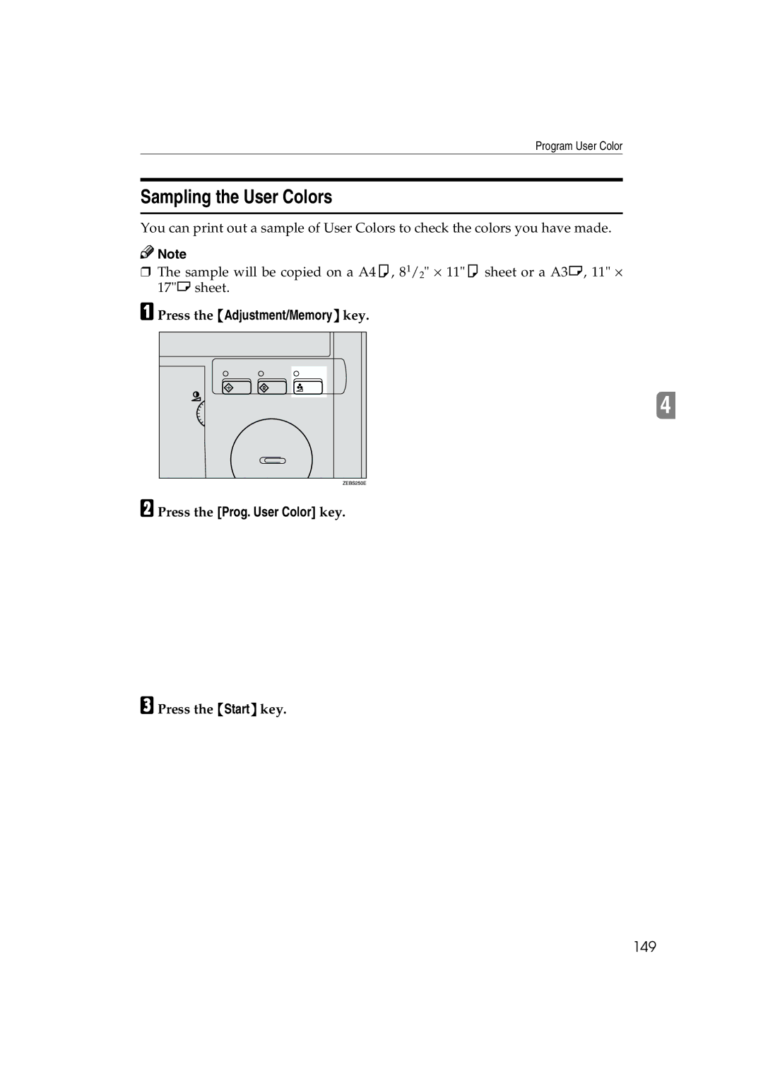 Ricoh 6513 manual Sampling the User Colors, 149 