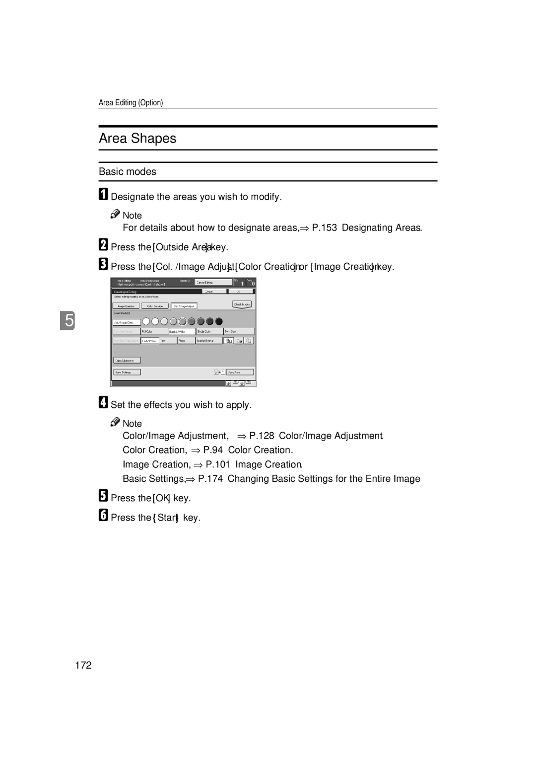 Ricoh 6513 manual Area Shapes, 172 