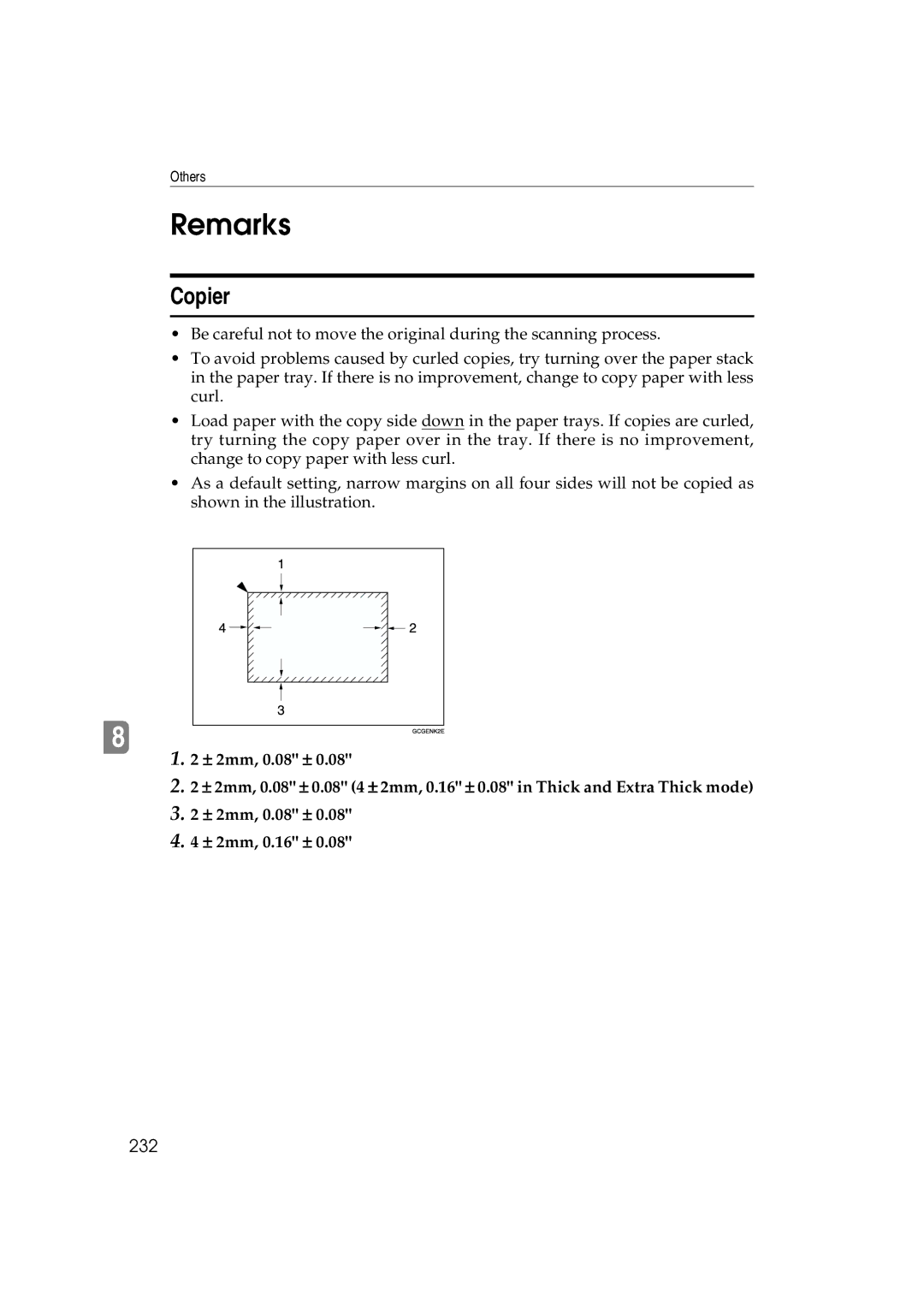 Ricoh 6513 manual Remarks, Copier, 232 