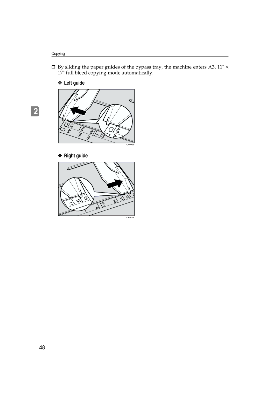 Ricoh 6513 manual Left guide 