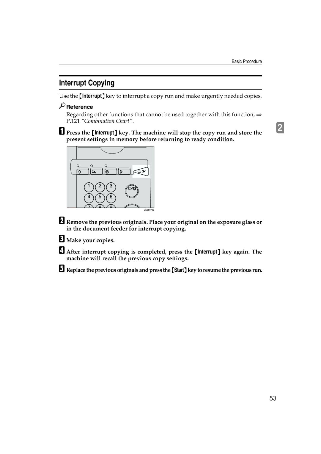 Ricoh 6513 manual Interrupt Copying 