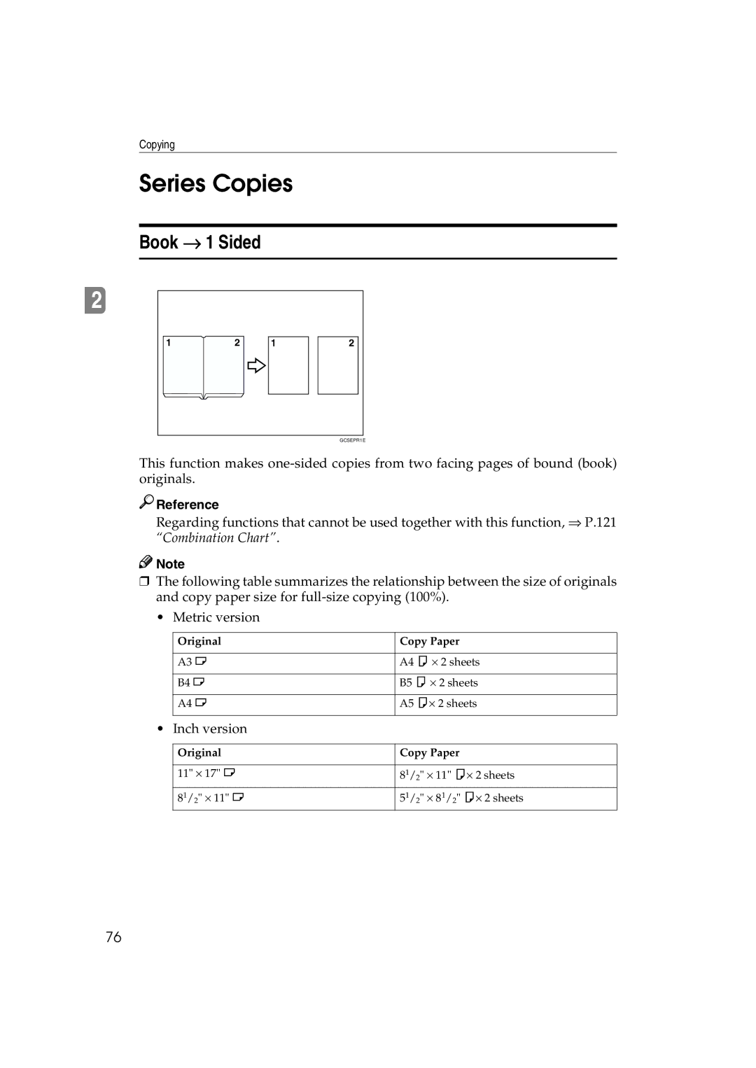 Ricoh 6513 manual Series Copies, Book → 1 Sided 