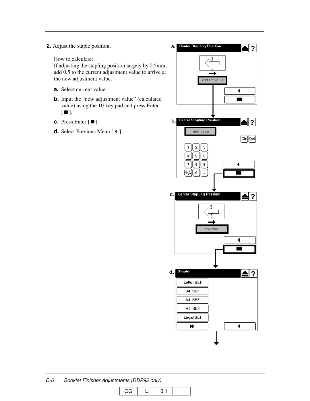 Ricoh 70 manual Booklet Finisher Adjustments DDP92 only 