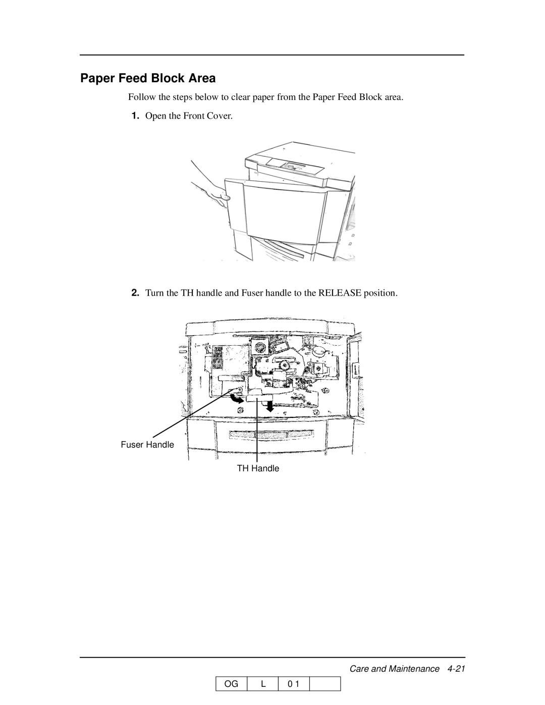 Ricoh 70 manual Paper Feed Block Area 