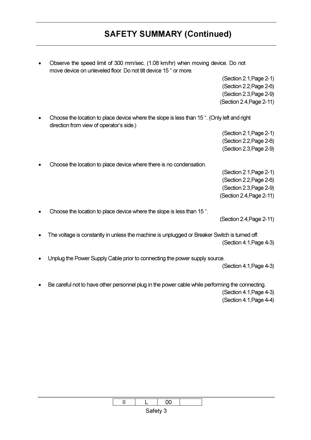 Ricoh 70E installation manual Safety Summary 