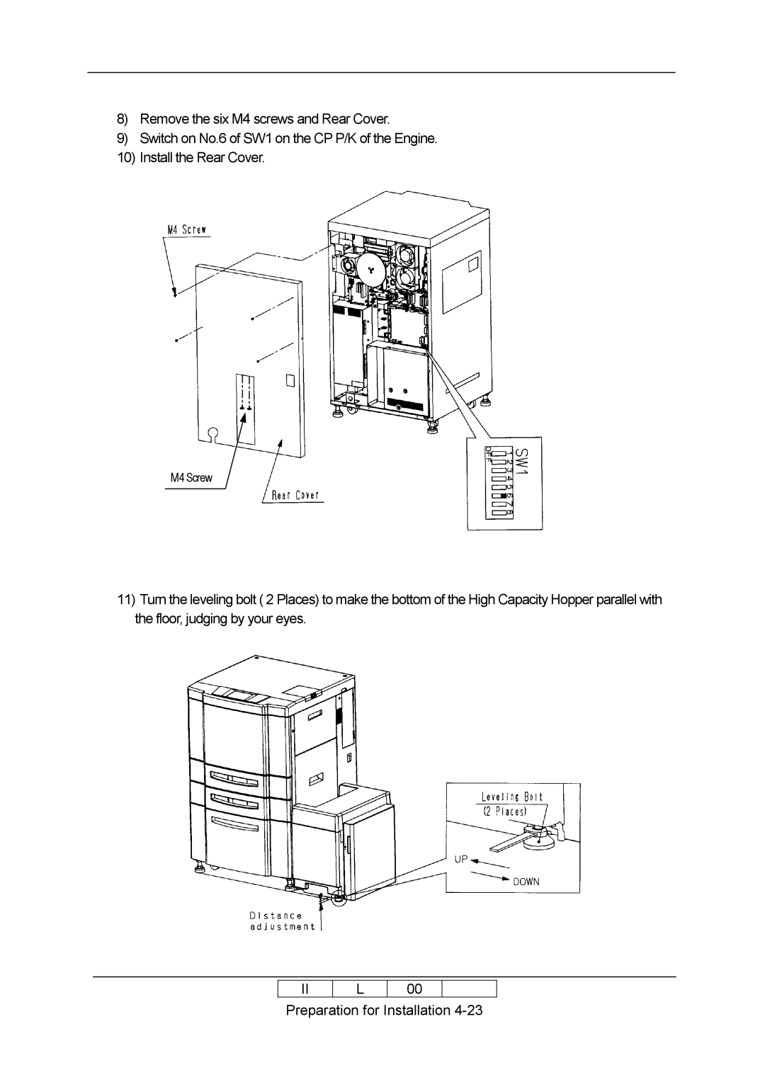 Ricoh 70E installation manual M4 Screw 