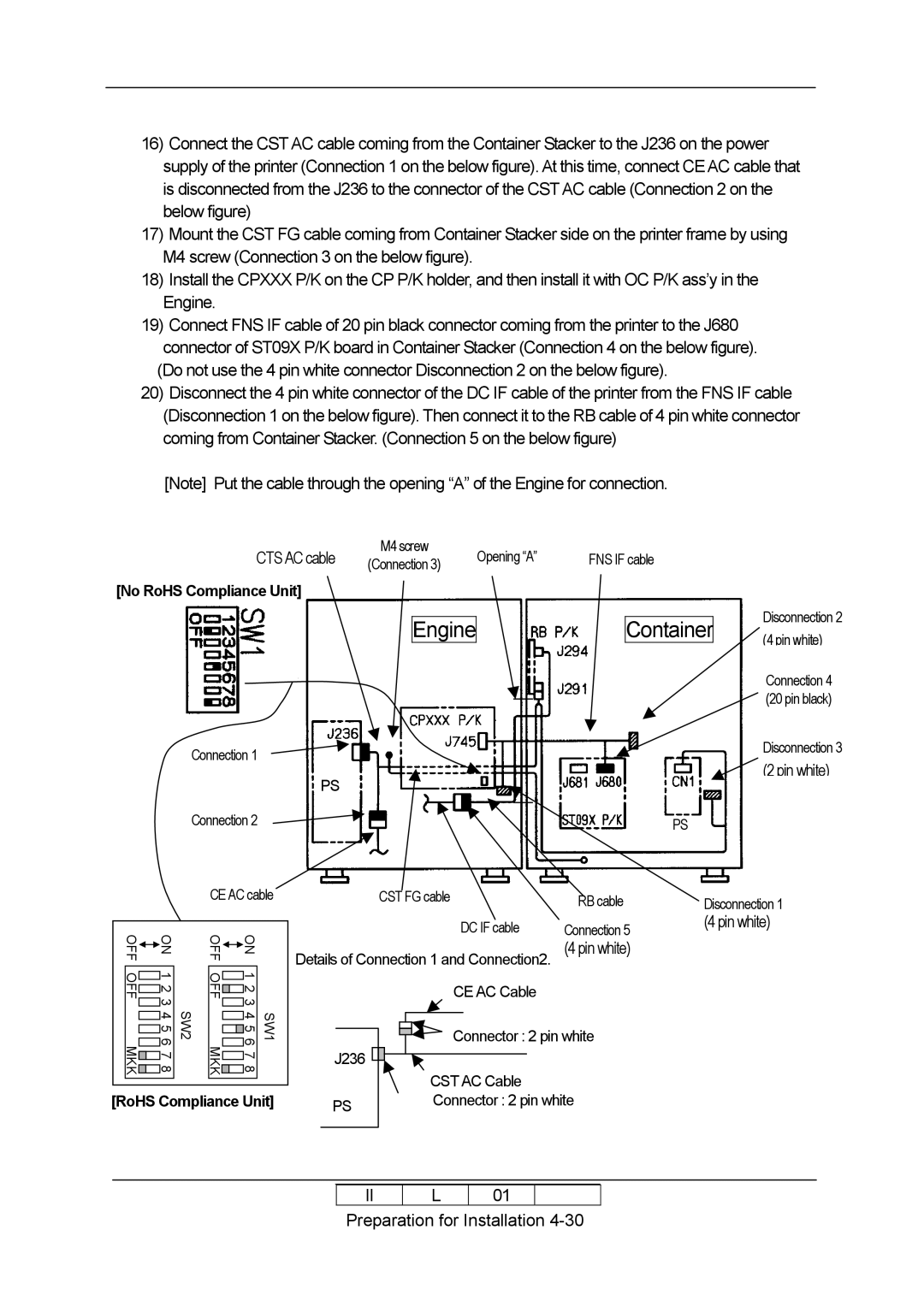 Ricoh 70E installation manual Engine, Container 