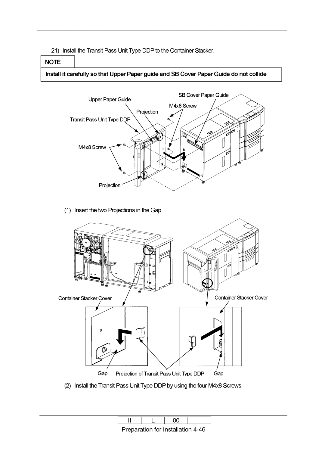 Ricoh 70E installation manual Container Stacker Cover 