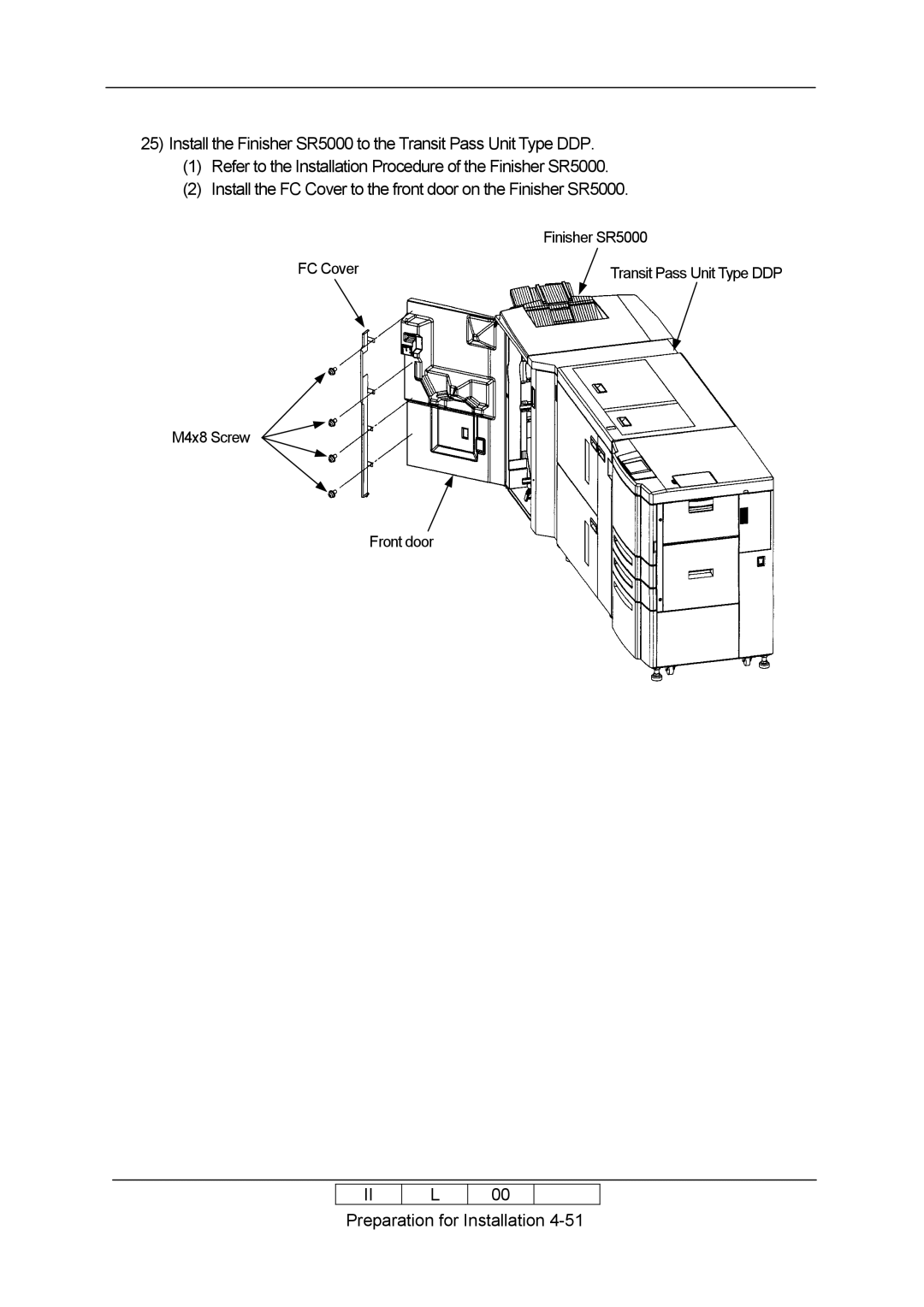 Ricoh 70E installation manual Finisher SR5000 FC Cover 