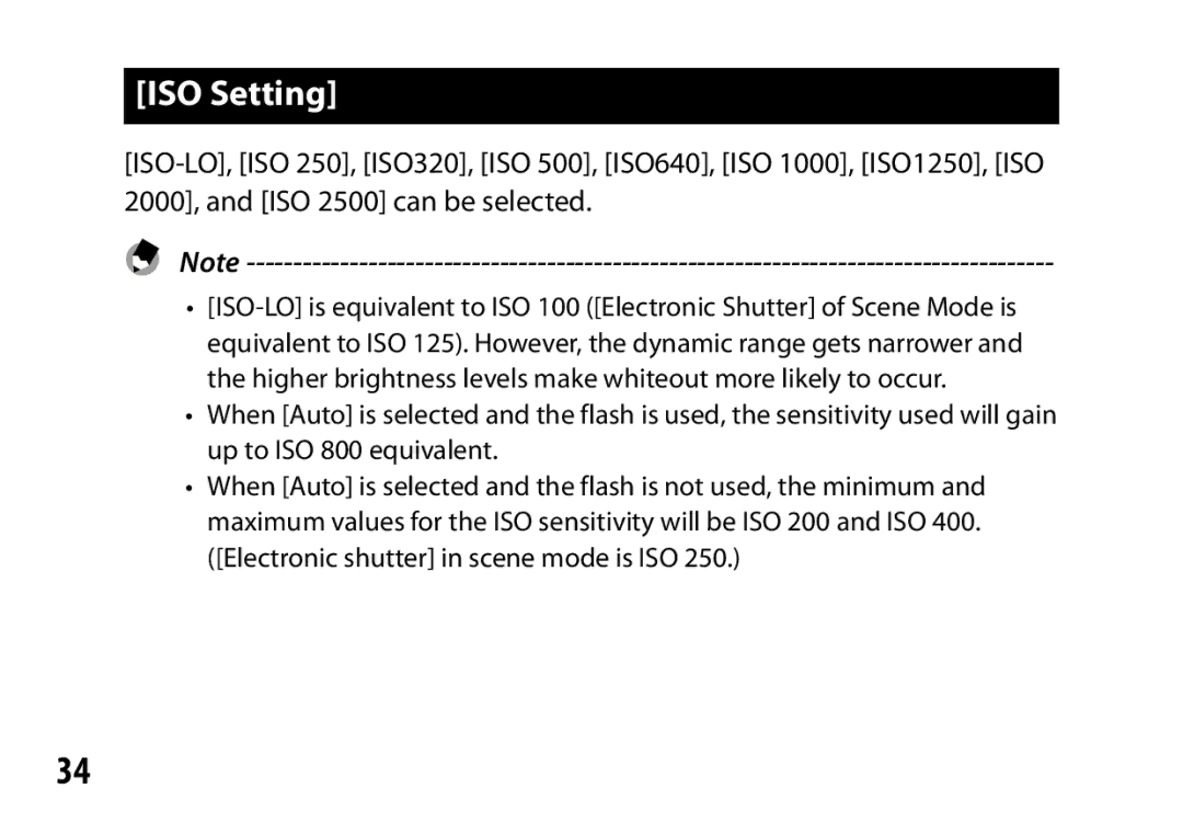 Ricoh A12 instruction manual ISO Setting 