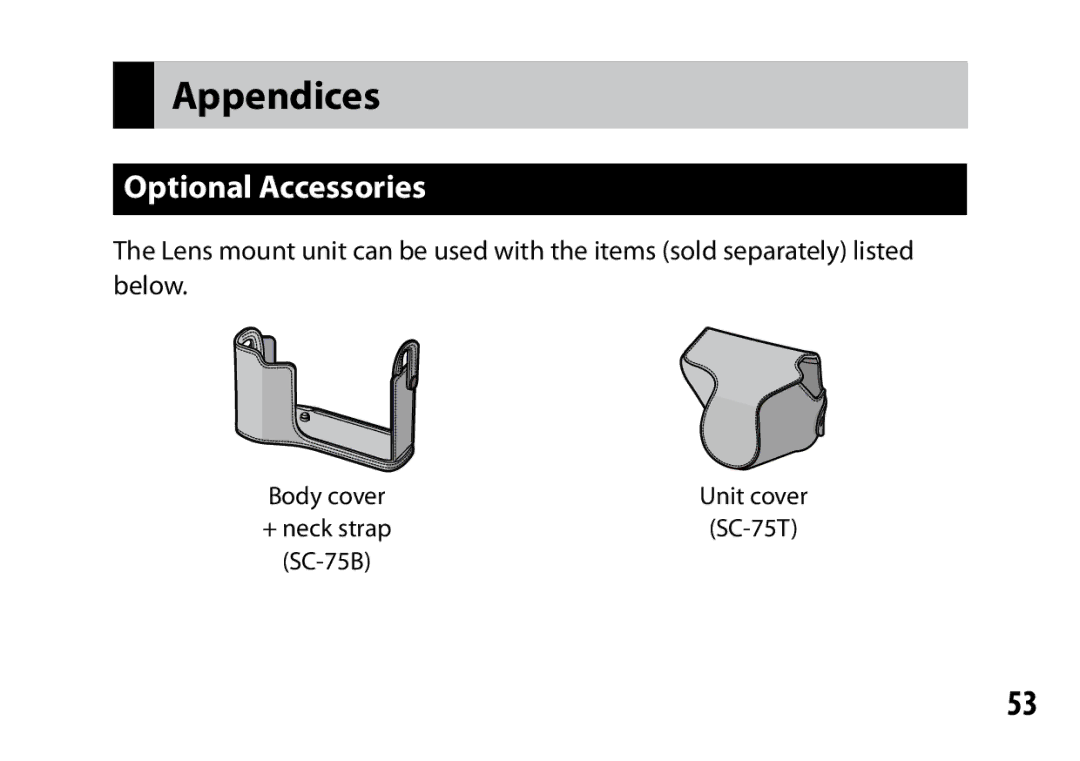 Ricoh A12 instruction manual Appendices, Optional Accessories 