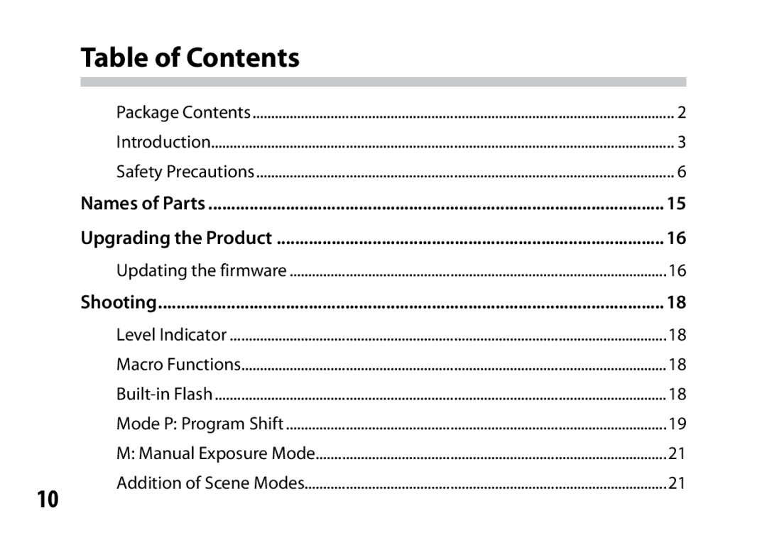 Ricoh A16 instruction manual Table of Contents 