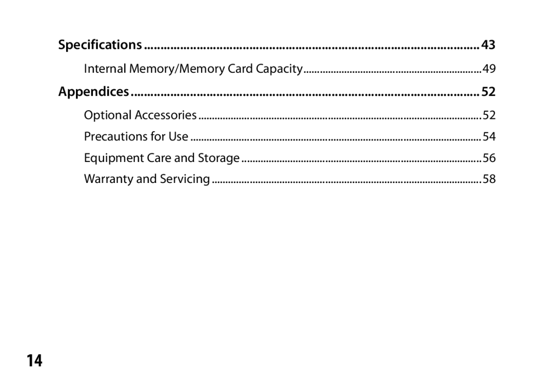 Ricoh A16 instruction manual Specifications 