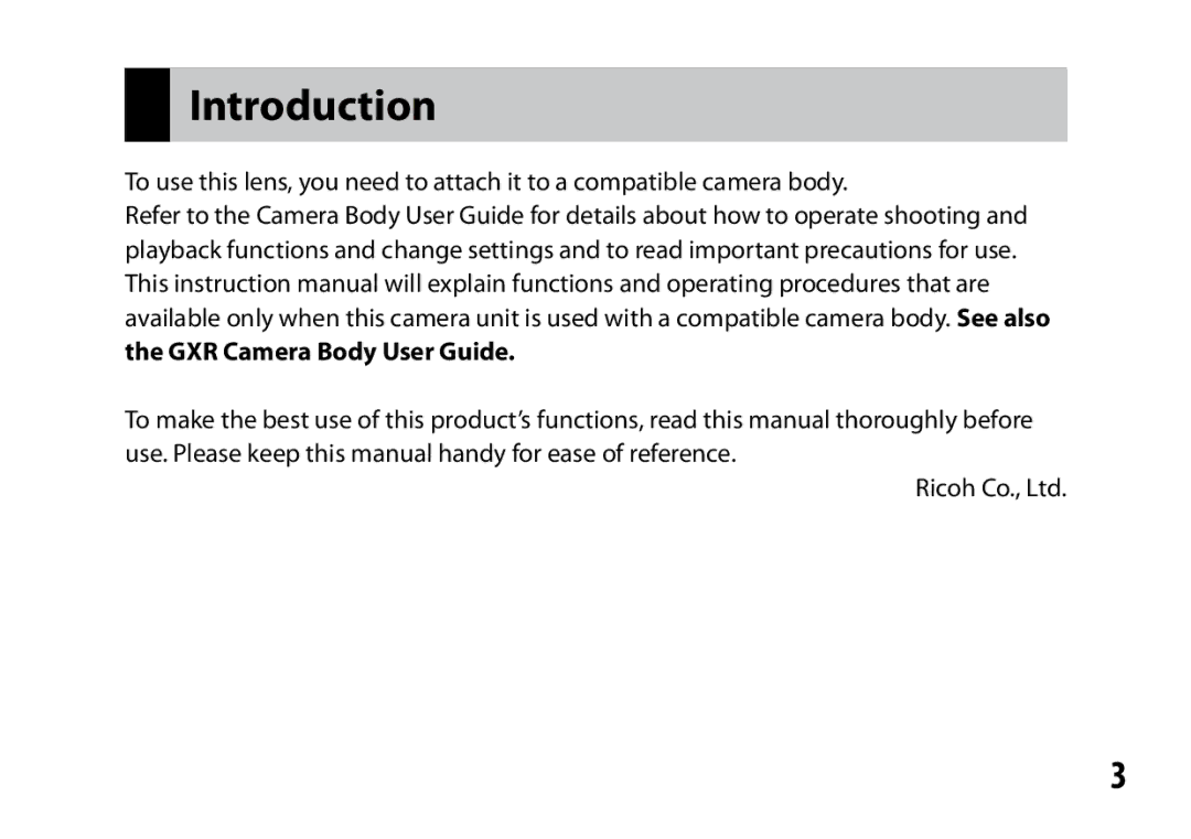 Ricoh A16 instruction manual Introduction 