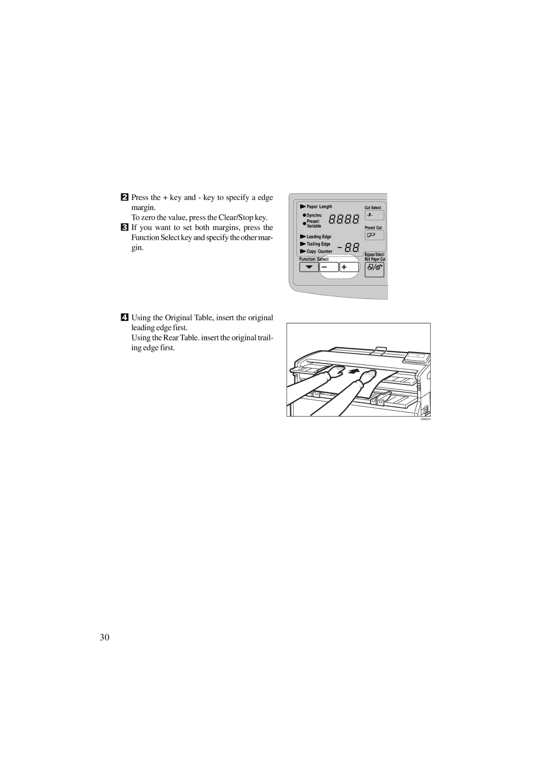 Ricoh A251 manual Leading Edge Trailing Edge Copy Counter 