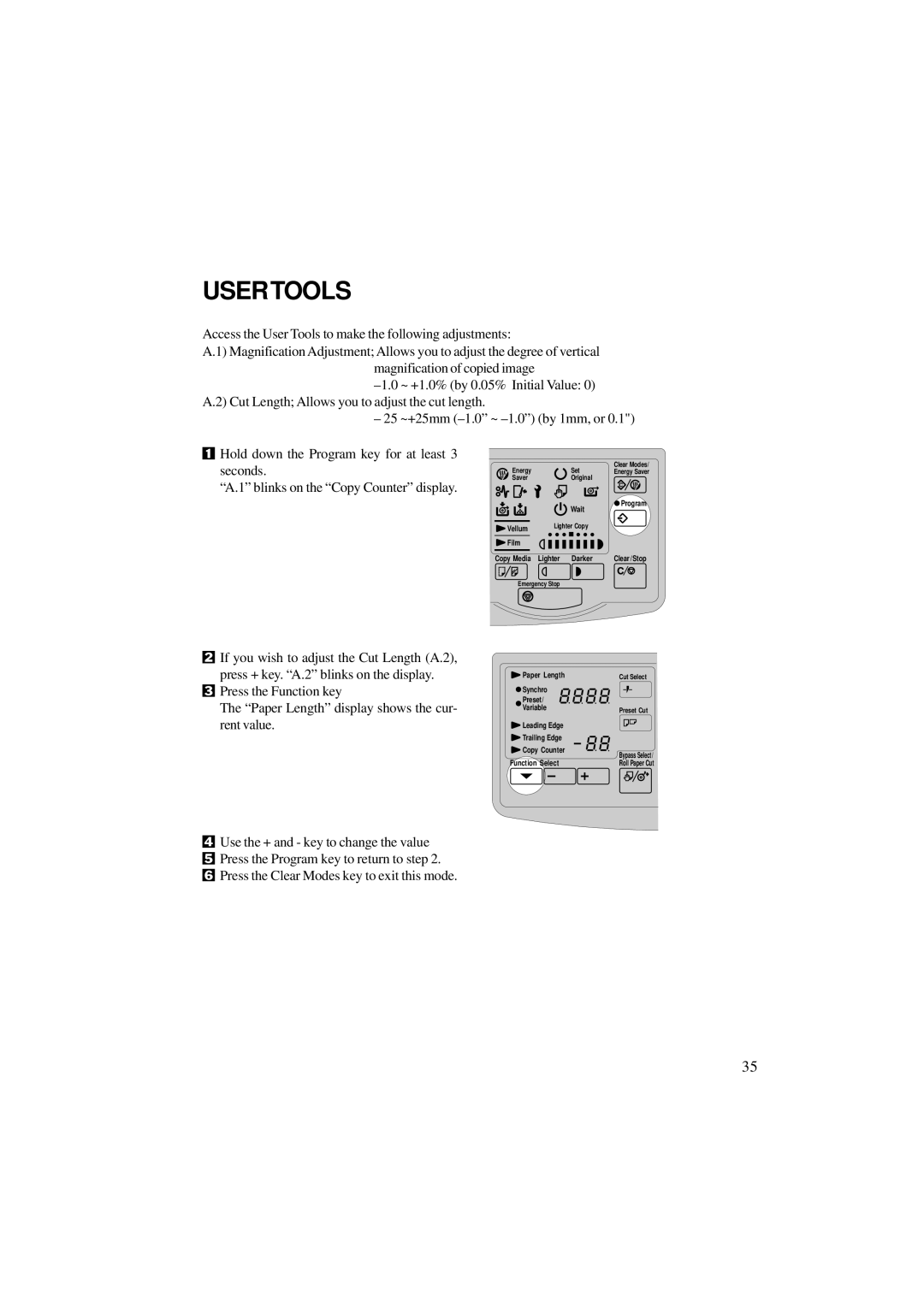 Ricoh A251 manual Usertools 