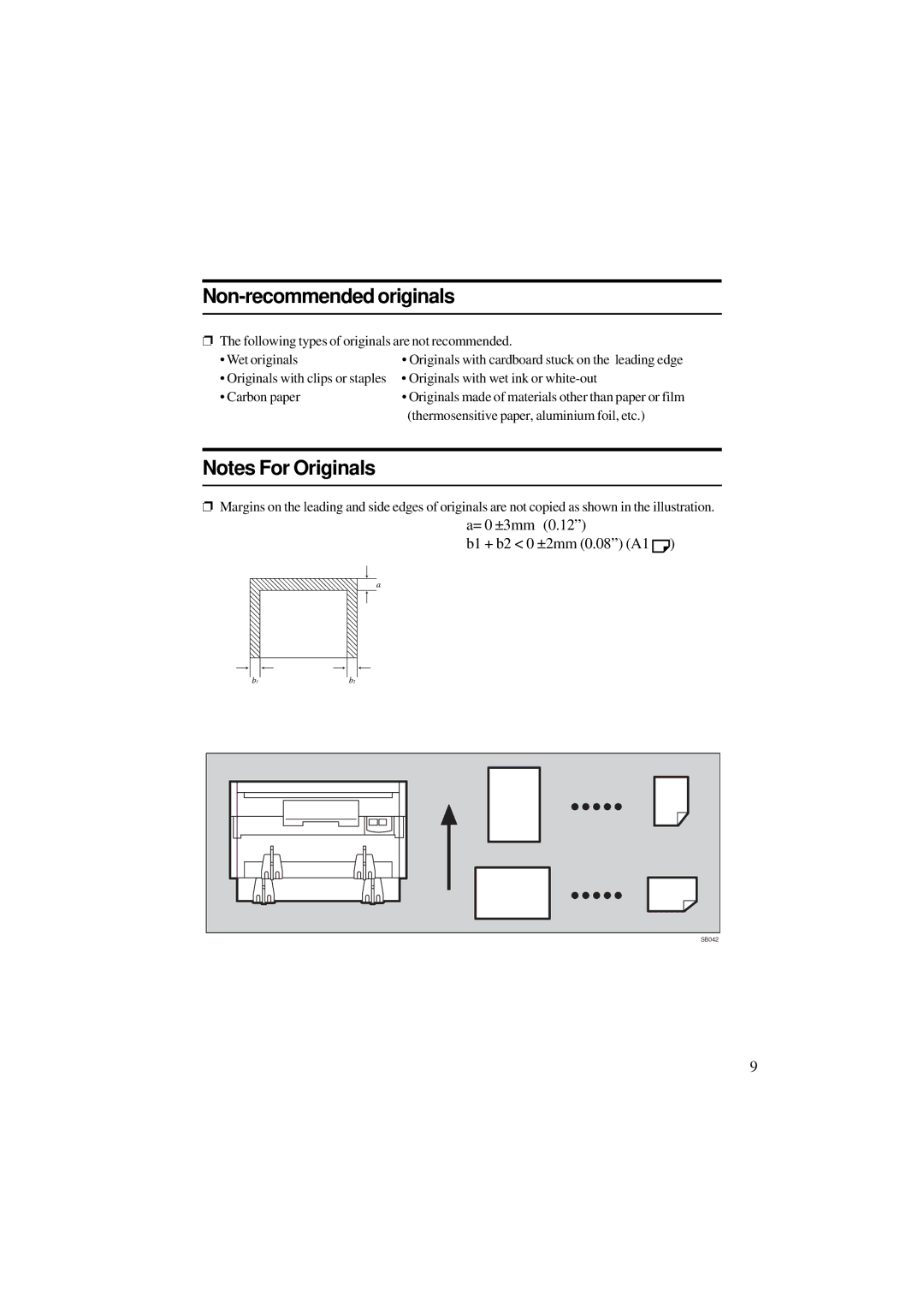 Ricoh A251 manual Non-recommended originals, Thermosensitive paper, aluminium foil, etc 