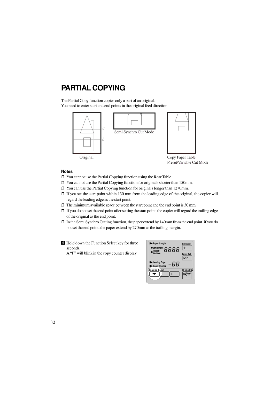 Ricoh A251 manual Partial Copying 