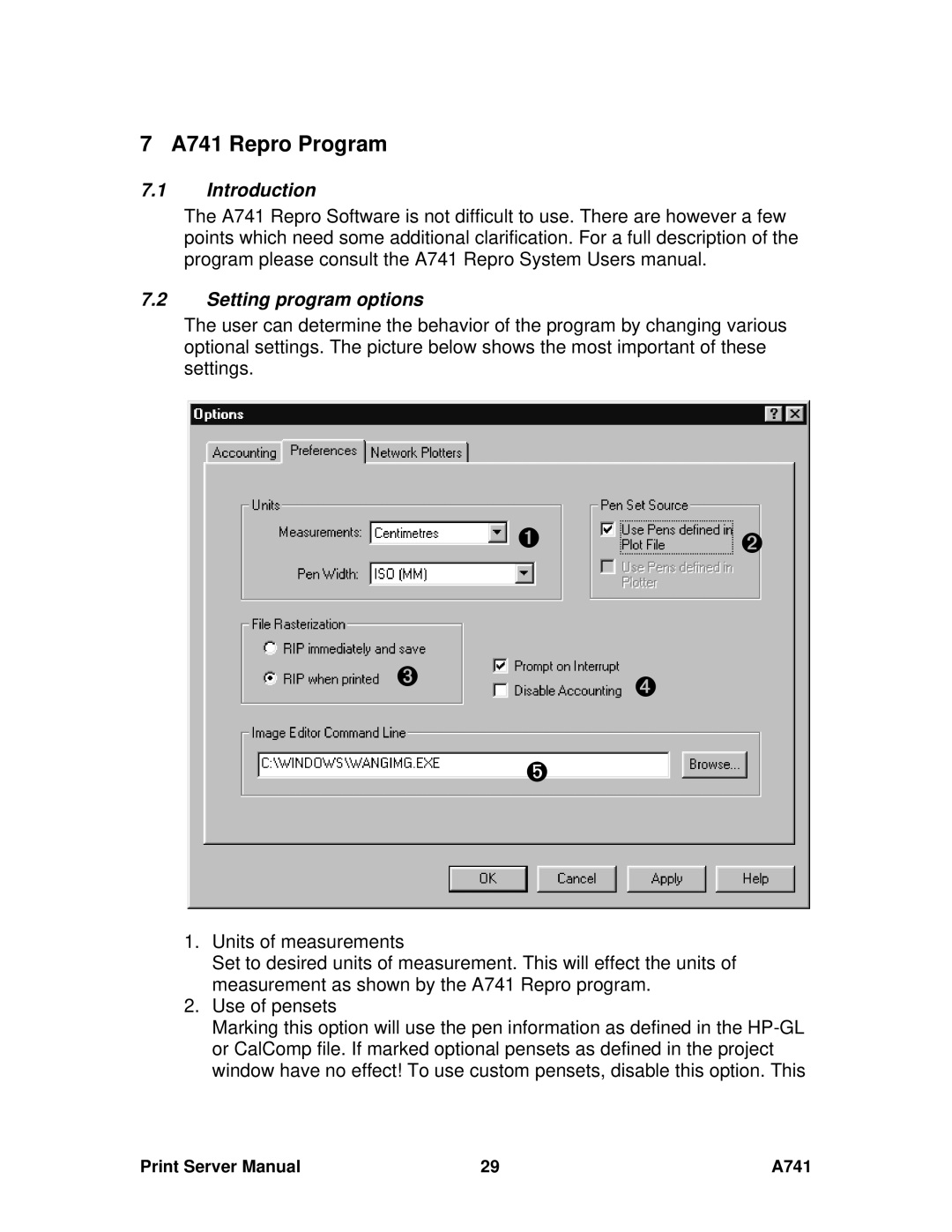 Ricoh manual A741 Repro Program, Introduction Setting program options 