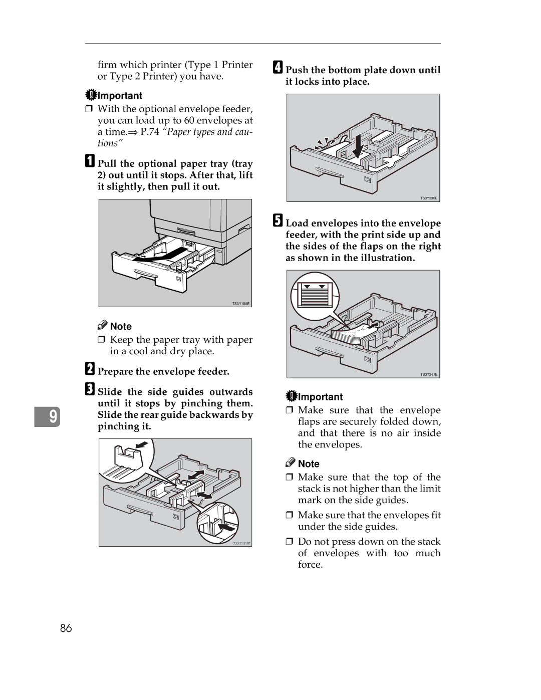 Ricoh AP1400/AP2000 manual Push the bottom plate down until it locks into place 