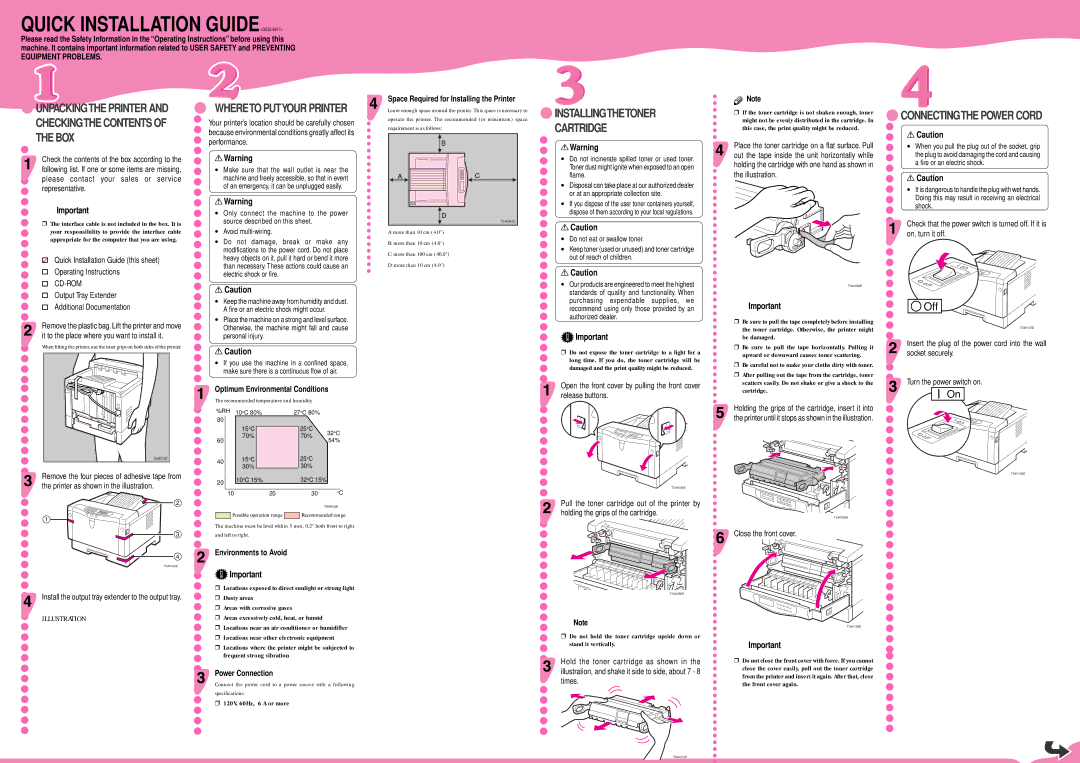 Ricoh AP1400/AP2000 manual Quick Installation GUIDEG032-8617 