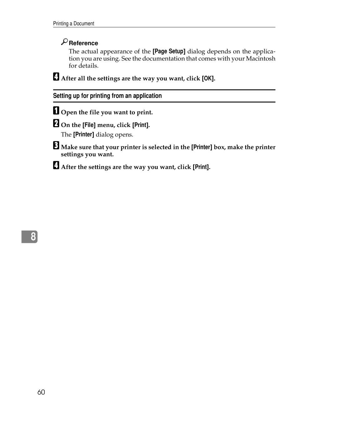 Ricoh AP1400/AP2000 Setting up for printing from an application, After all the settings are the way you want, click OK 