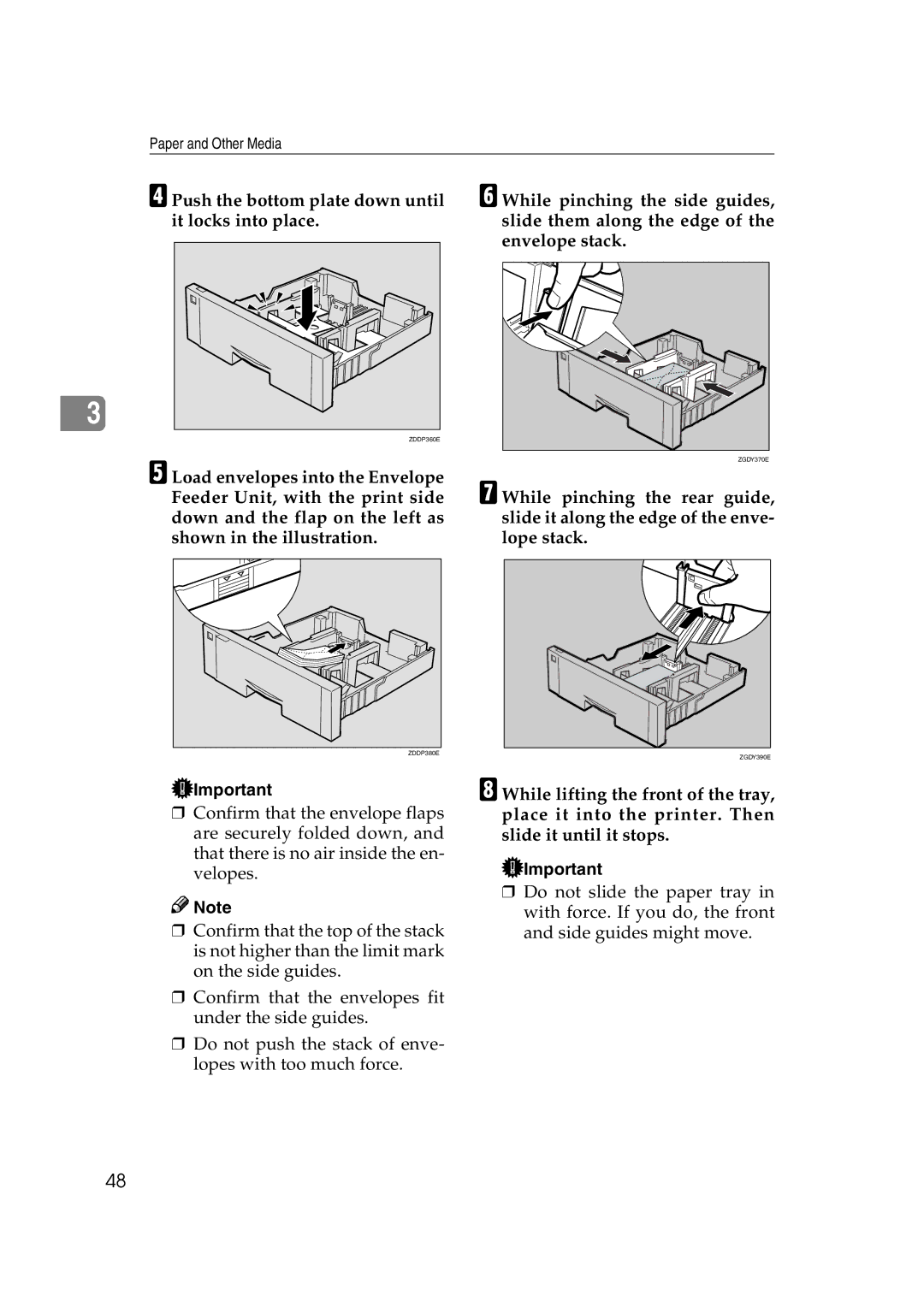 Ricoh AP2610N setup guide Push the bottom plate down until it locks into place 