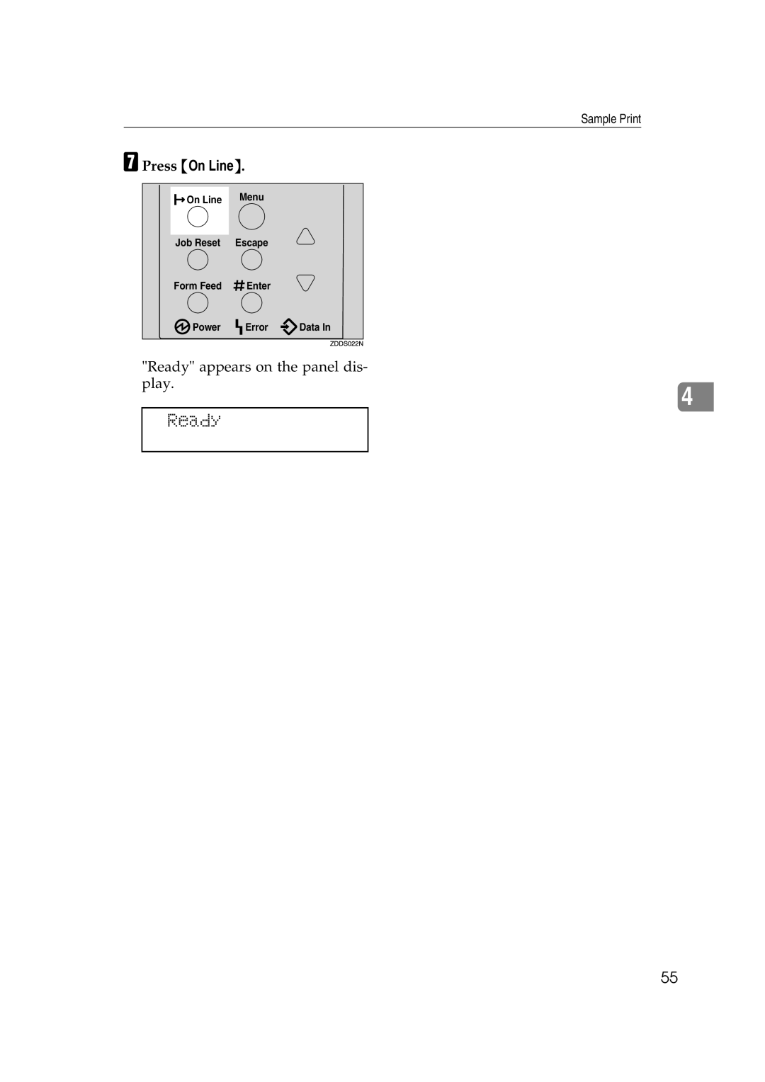 Ricoh AP2610N setup guide Ready 