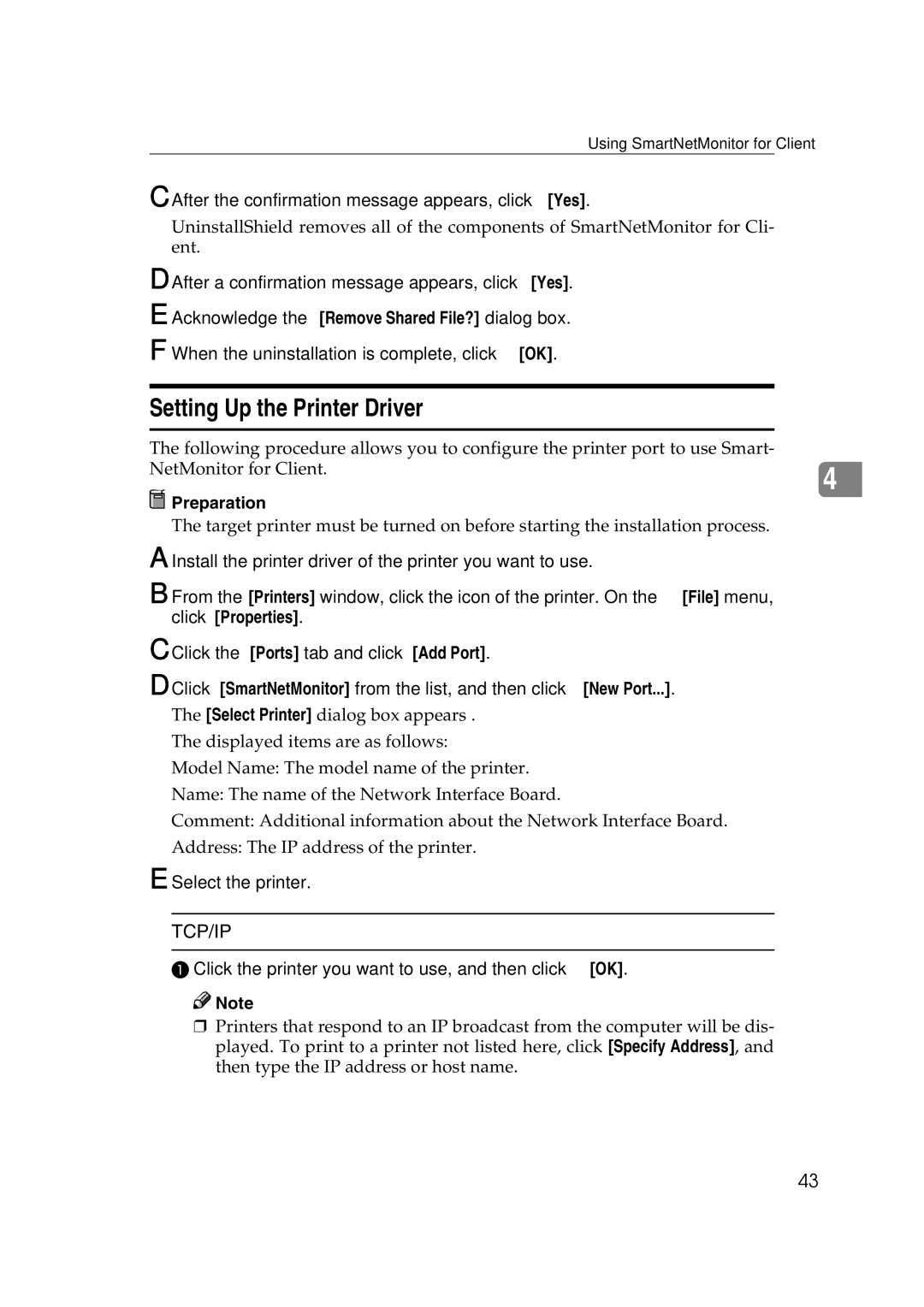 Ricoh AP2610N setup guide Setting Up the Printer Driver 