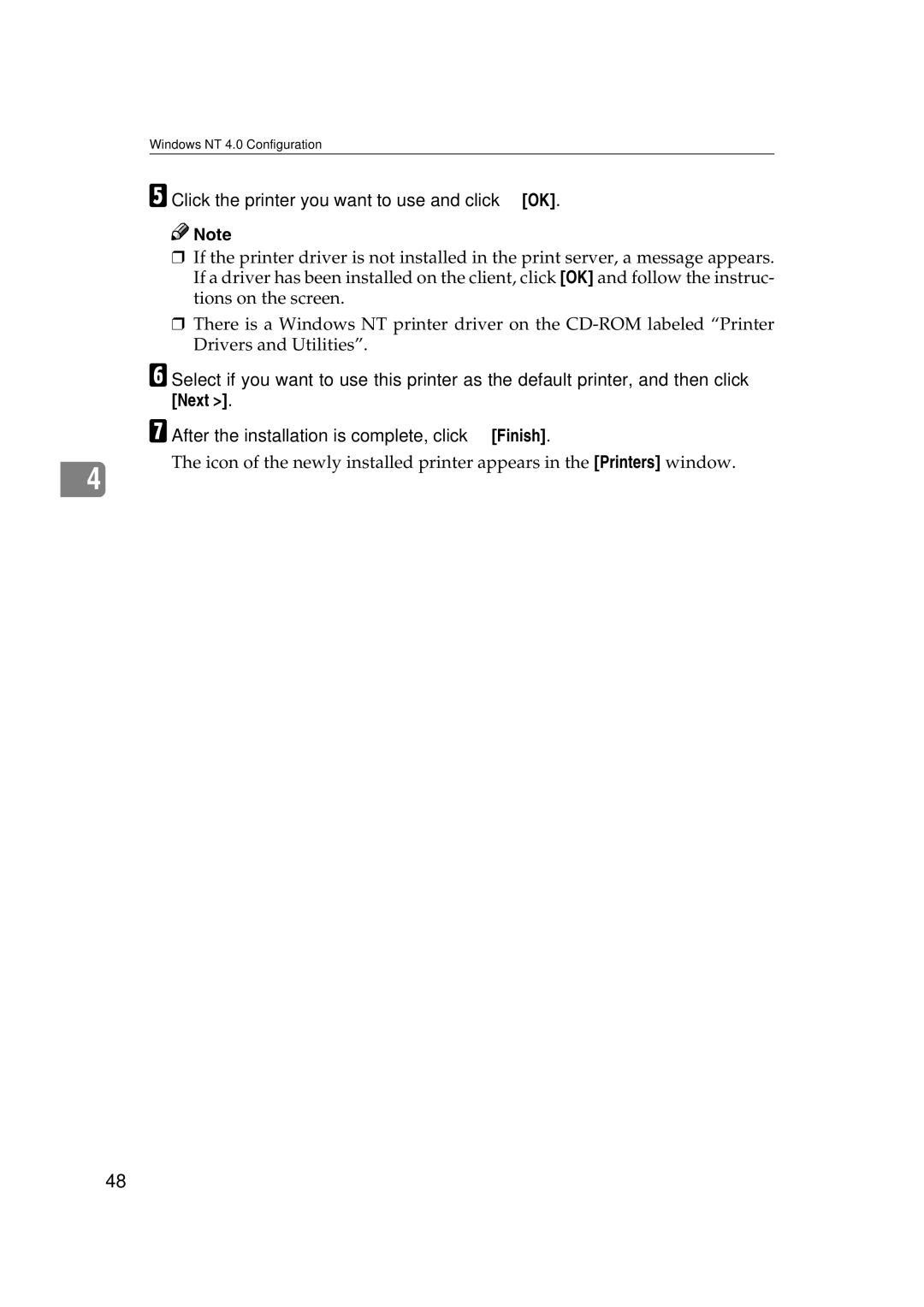 Ricoh AP2610N setup guide Click the printer you want to use and click OK 