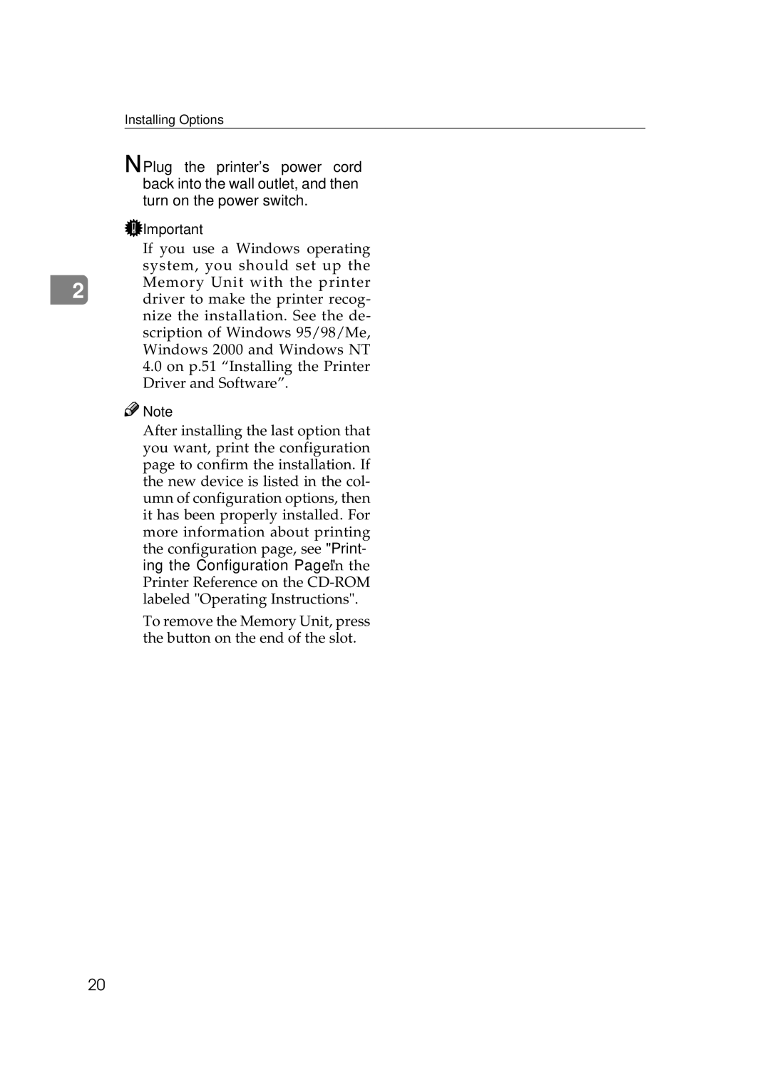 Ricoh AP2610N setup guide Installing Options 