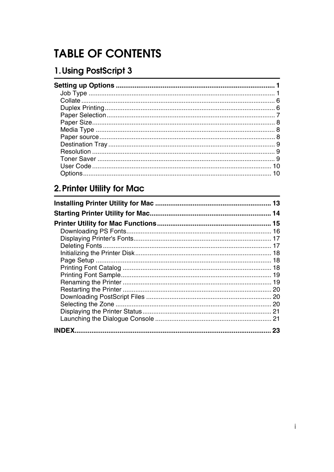 Ricoh AP2610N setup guide Using PostScript 