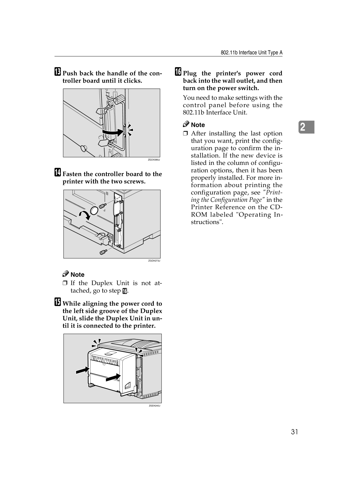 Ricoh AP2610N setup guide Ing the Configuration 