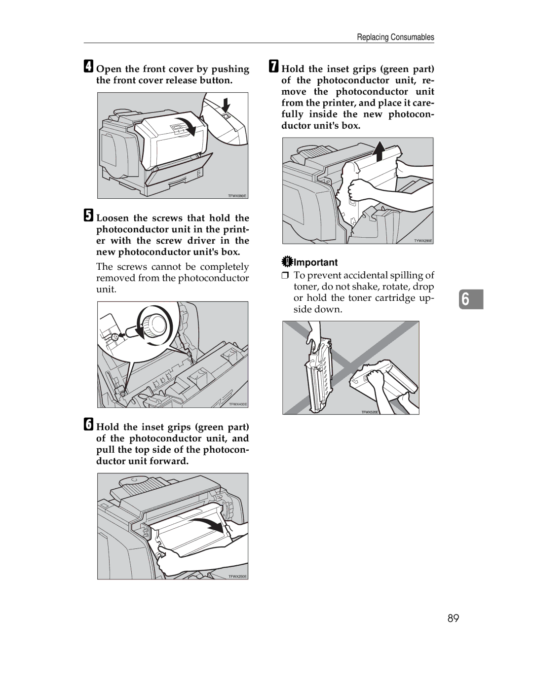 Ricoh AP305 operating instructions TFWX400E 