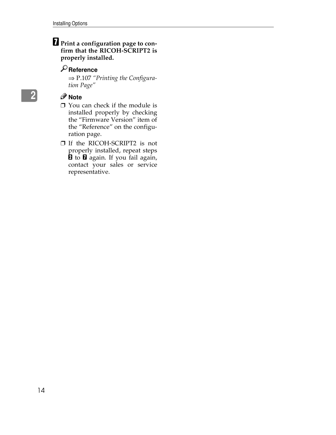 Ricoh AP305 operating instructions Reference 