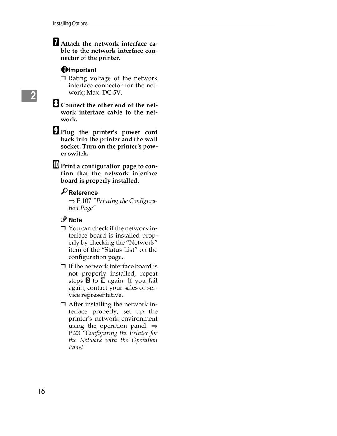 Ricoh AP305 operating instructions Reference 