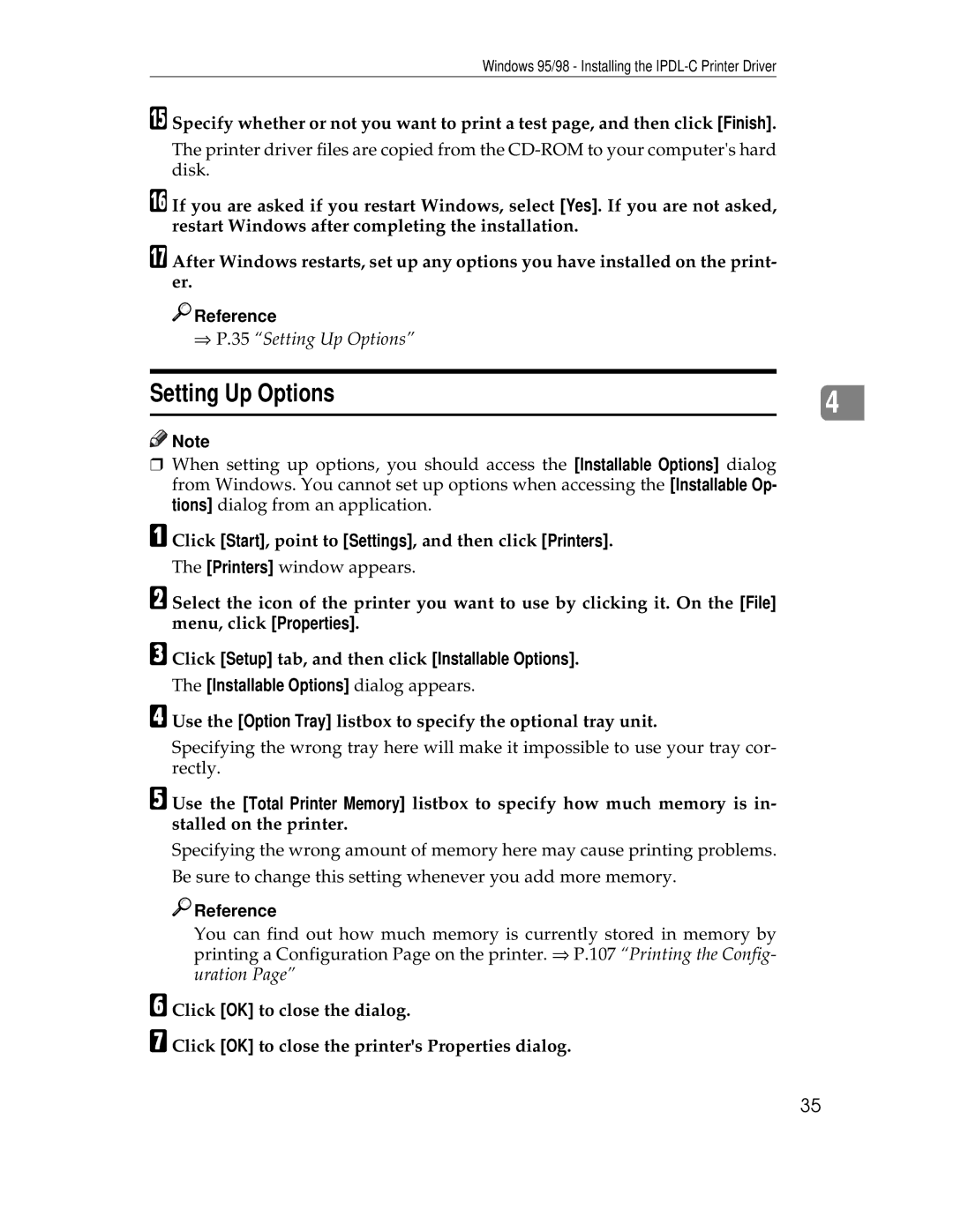 Ricoh AP305 operating instructions Setting Up Options 