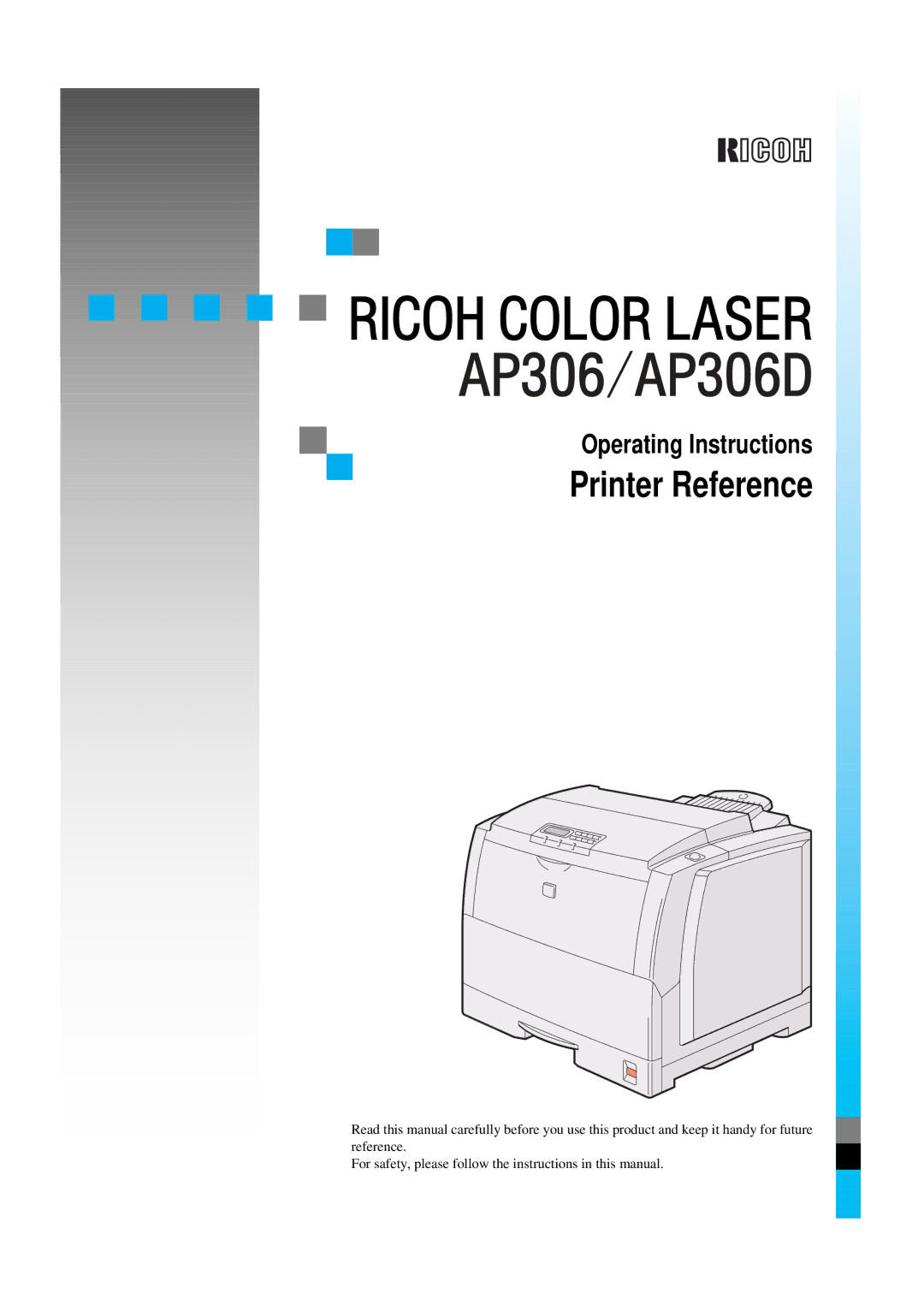 Ricoh AP306D operating instructions Printer Reference 