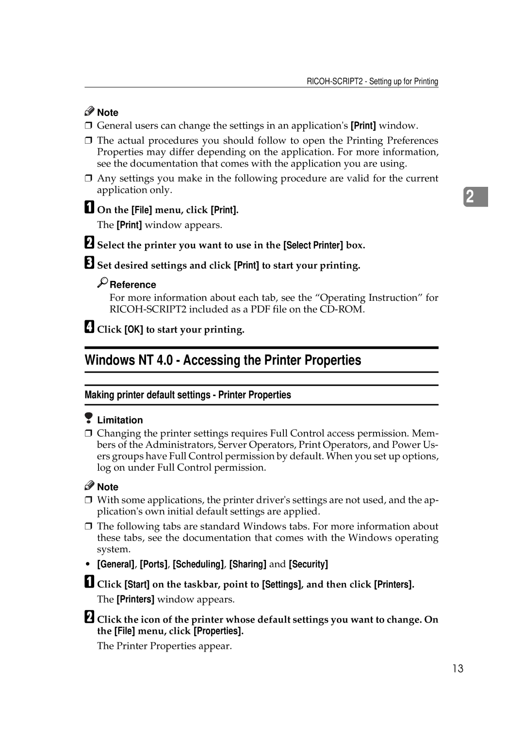 Ricoh AP306D operating instructions On the File menu, click Print, Click OK to start your printing 