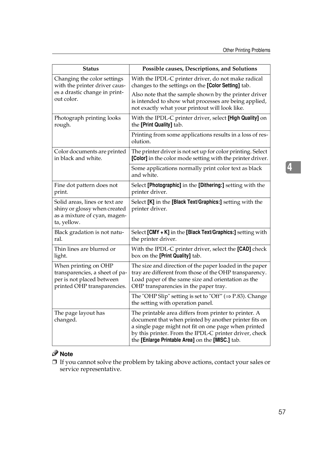 Ricoh AP306D operating instructions Enlarge Printable Area on the MISC. tab 