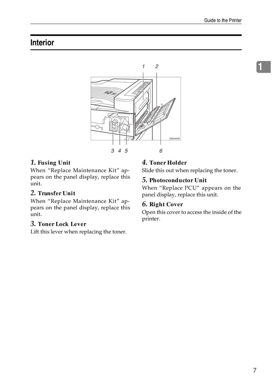 Ricoh AP3200 setup guide Interior 