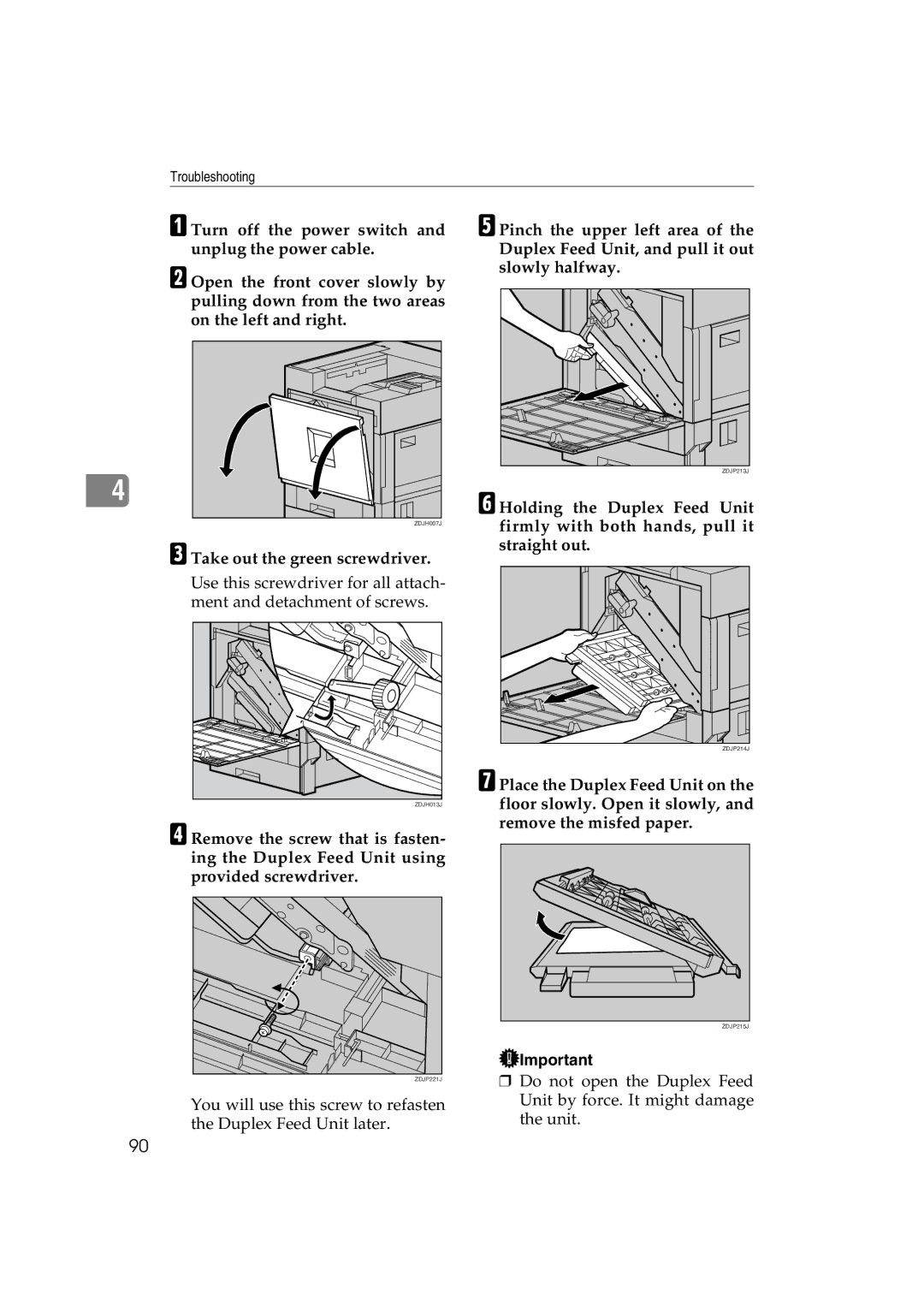 Ricoh AP3800C operating instructions ZDJP221J 