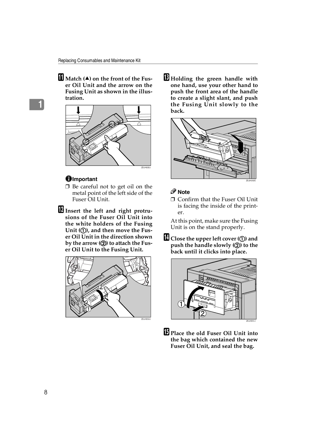 Ricoh AP3800C operating instructions ZDJH055J 