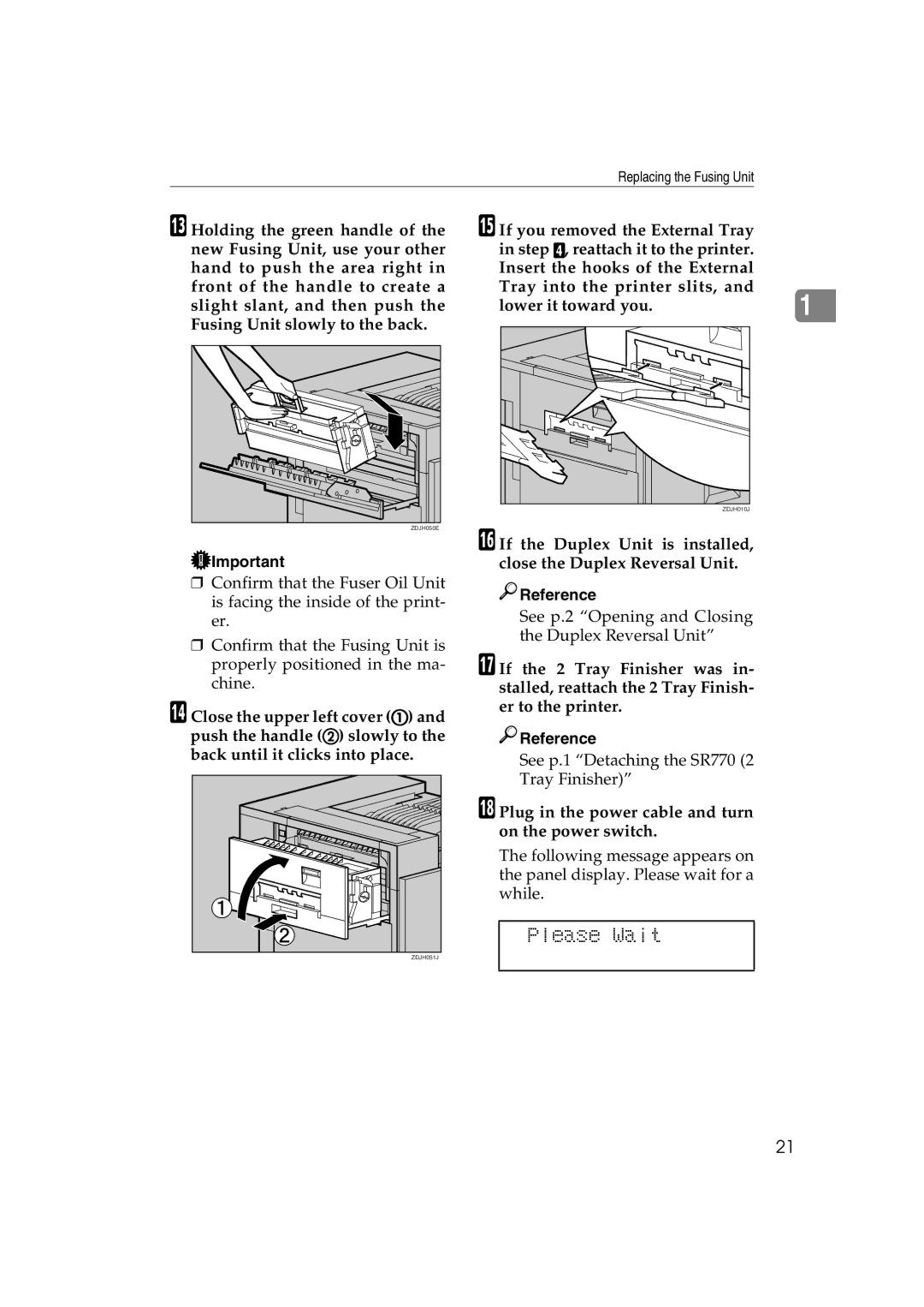 Ricoh AP3800C operating instructions Please Wait 