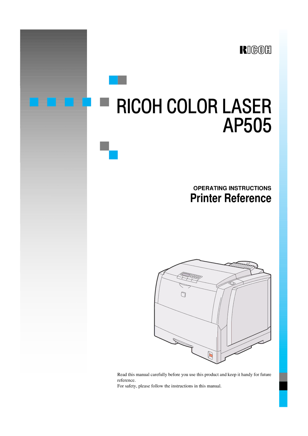 Ricoh AP505 manual Printer Reference 