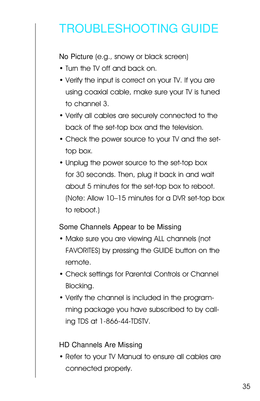 Ricoh Broadband. Digital TV. Phone manual Troubleshooting Guide 