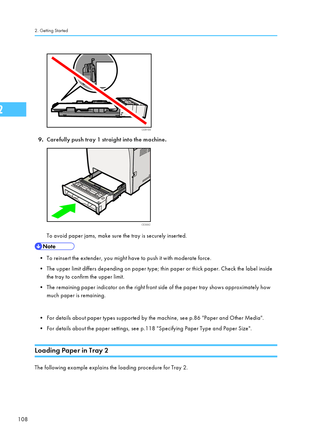 Ricoh C242SF, SP C240SF operating instructions CER106 