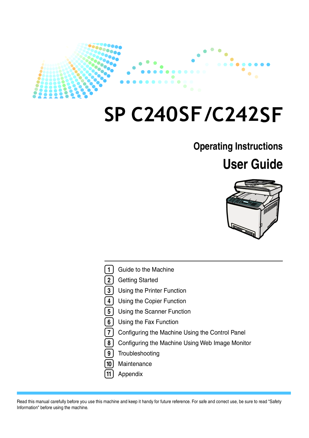 Ricoh C242SF, SP C240SF operating instructions 